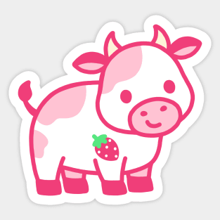 Strawberry Cow Sticker